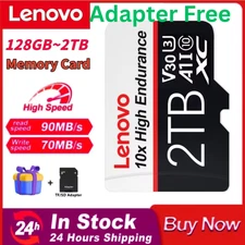 Lenovo High-Speed Micro SD Card 1TB/2TB - Class 10 XC TF Card with Adapter