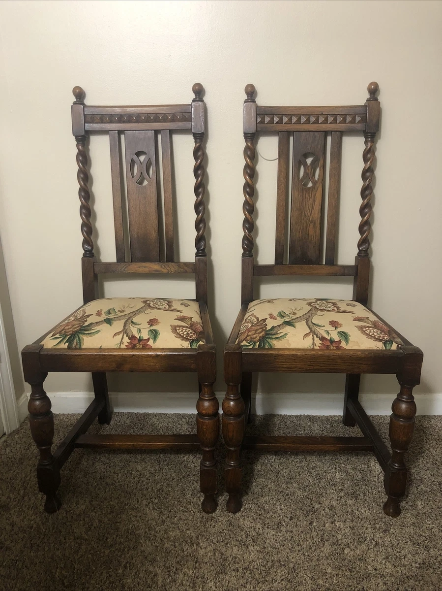 Antique barley twist chair deals