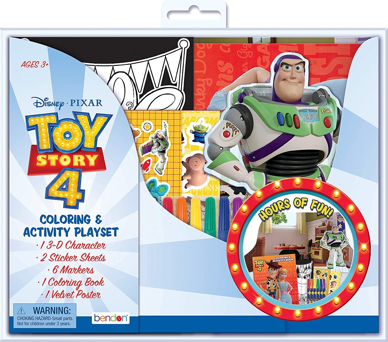 Toy Story Coloring Book Activity Playset 6 Markers Stickers Poster 3-D Character