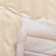 Boat Heat Pleated Vinyl  Faux Leather Off White 54 Inch YD 