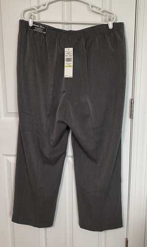 NWT Alfred Dunner Woman Proportioned Short 18 W Pull On Pants Gray - Picture 2 of 9