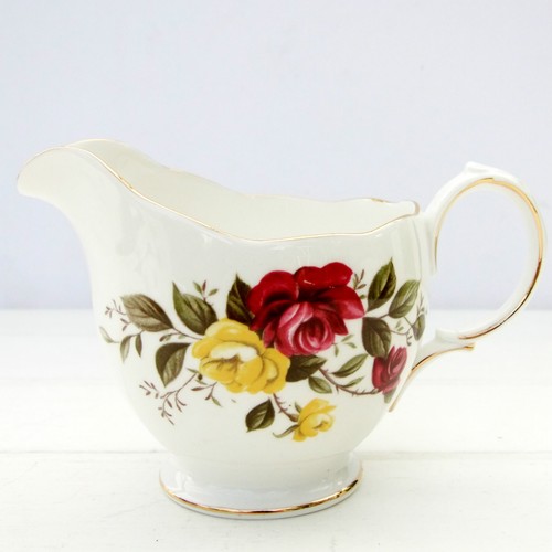 Vintage Crown Essex Richmond Rose Bone China Milk Jug Floral Roses