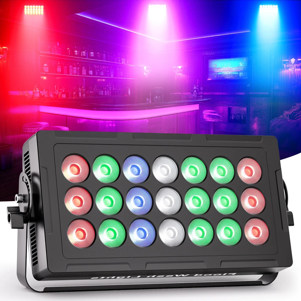 420W RGBW 21LED Wall Wash Light Strobe DMX Stage Beam Light Party Light DJ Show - Image 2 of 4