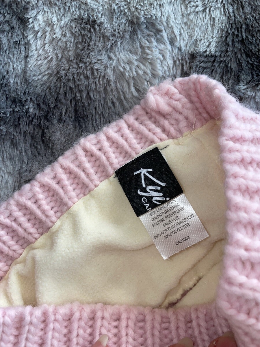 Brand new hot pink Kyi Kyi winter hat HANDKNIT Chunky Faux Fur Beanie – Kyi Kyi main image 4