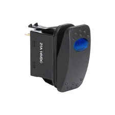 12V DC 20A SPST Power Blue ON/OFF Rocker Toggle Switch for Automotive Boat