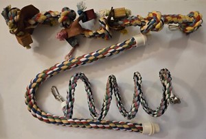 Assorted Bird Toys, Perches, Accessories