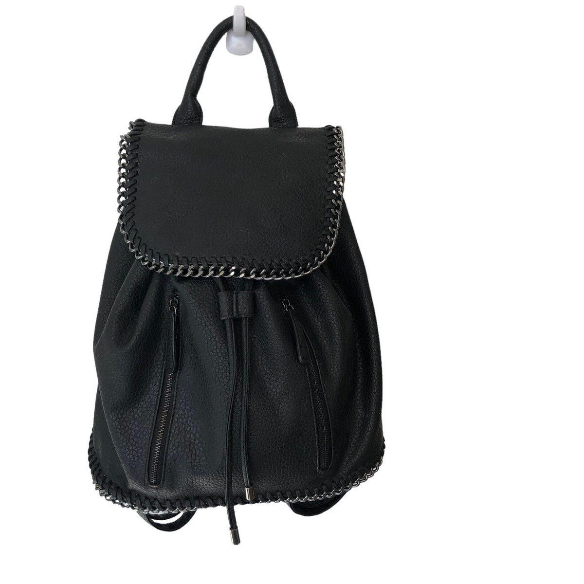 Expressions NYC Lg Black Luxury Vegan Leather Backpack Purse  display picture 1