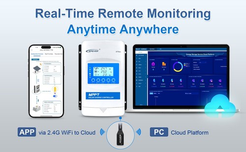 EPEVER MPPT Solar Charge Controller 40A 12V 24V 36V 48V Max PV 150V XTRA4415N-G3 - Picture 5 of 10