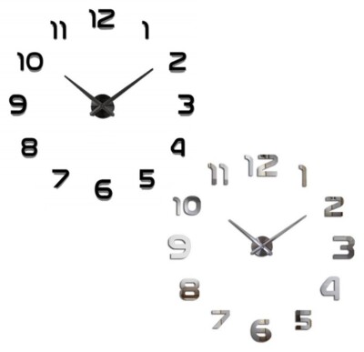 Wanduhr Große 3D Wand Uhr Ziffern XL XXL Spiegeluhr 80cm - 120cm Groß Tattoo