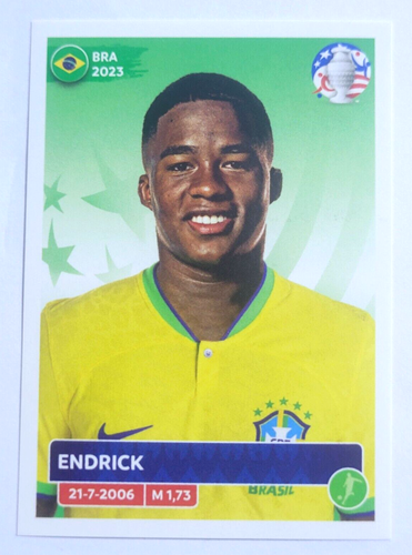 2024 COPA AMERICA USA Panini Sticker #278 BRA22 ENDRICK Brazil Rookie ...
