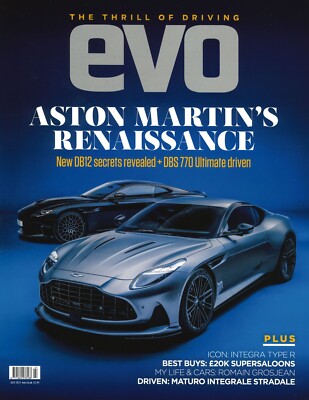 Evo Magazin Aston Martin DB12, Lambo Huracan Sterrato, Honda Integra, Juli 2023
