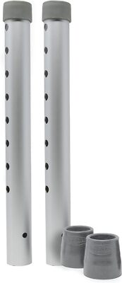 Universal Walker Replacement Legs with Free Rubber Tips - Gray - 1 Pair