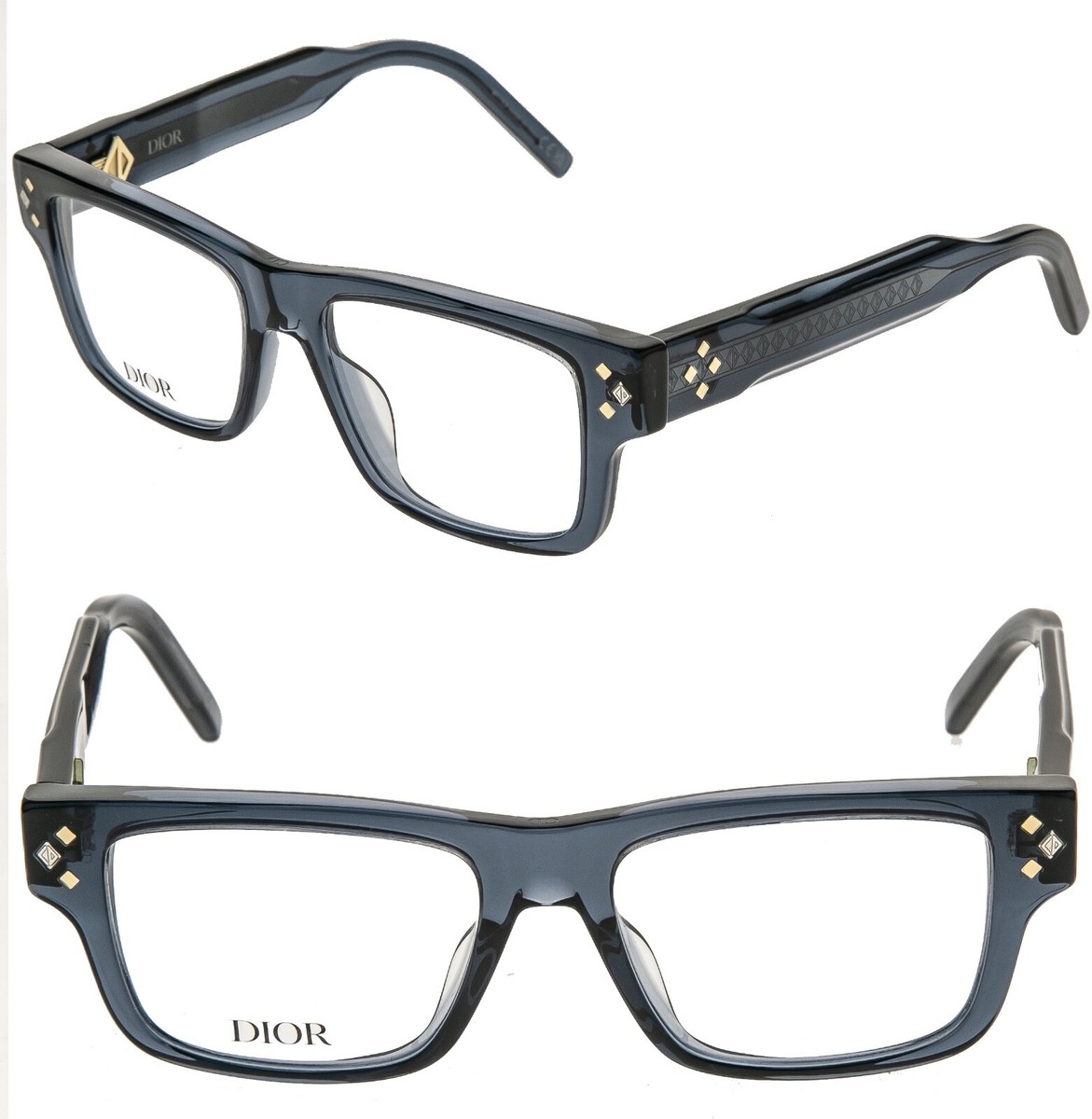 CHRISTIAN DIOR CD DIAMONDO S3I Crystal Blue Eyeglasses 53mm