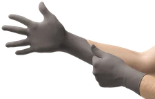 Ansell 93-250-XL Nitrile Disposable Gloves, Dark Gray, Extra Grip, Sie (XL)