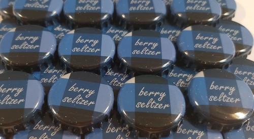 100 Blue Beer Bottle Caps Berry Seltzer (Crimped, Used) No defects - Picture 4 of 6