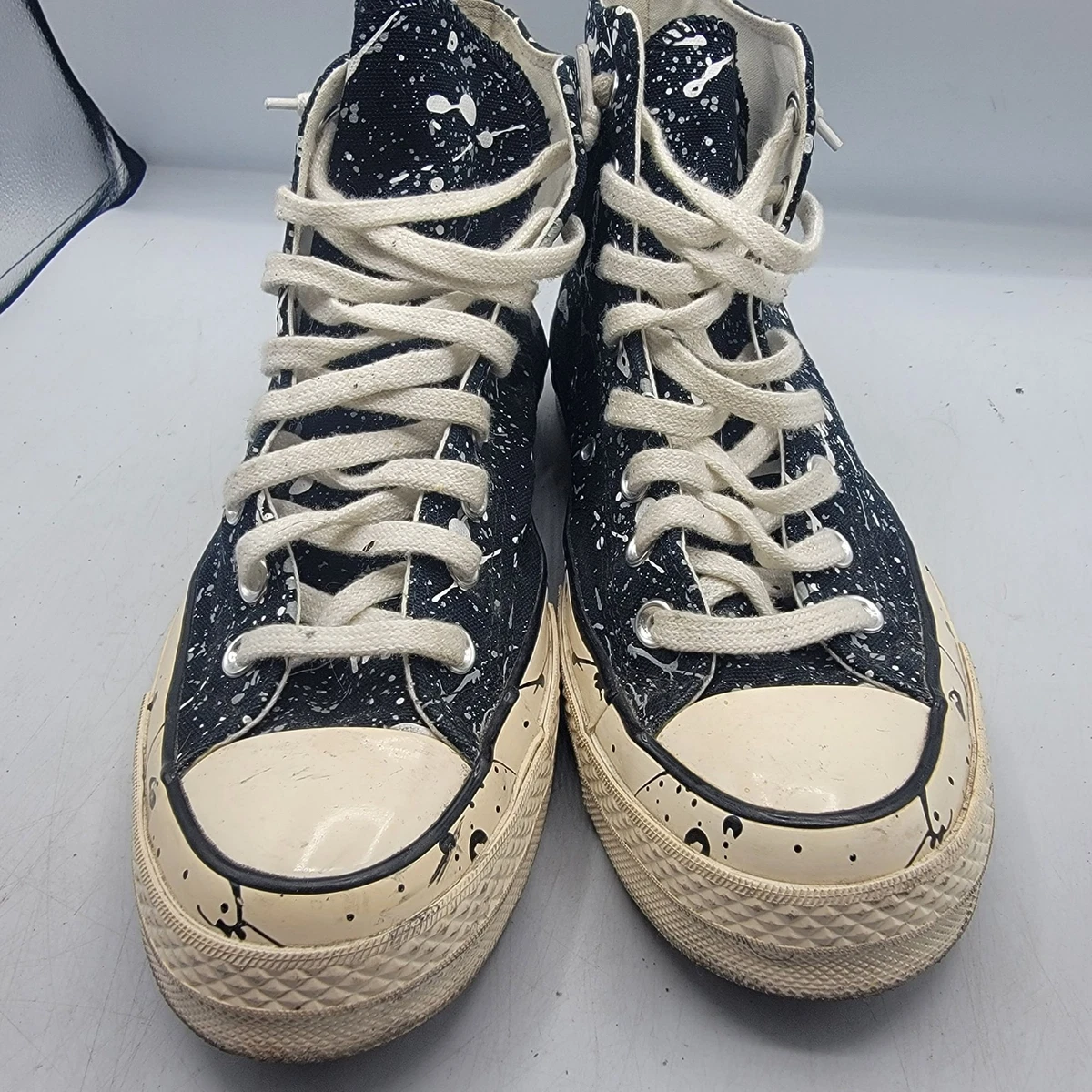 White converse painted sales