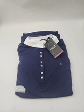TREDSTEP SOLO AIR LONG SLEEVE SHIRT - EQUESTRIAN SHOW SHIRT - NAVY - 10-12 - XL
