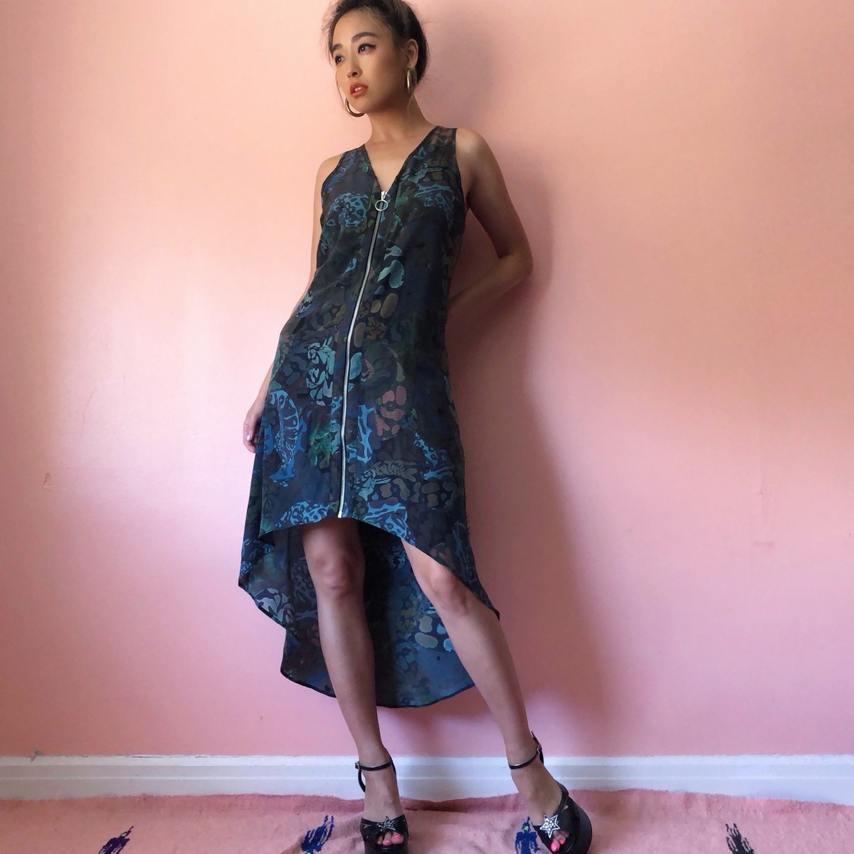 Stolen Girlfriends Club Abstract Python Silk Dress MSRP $390
