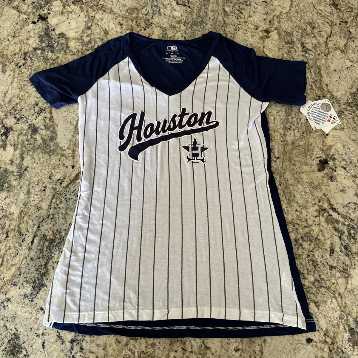 Women's Houston Astros V-Neck T-Shirt Size Small