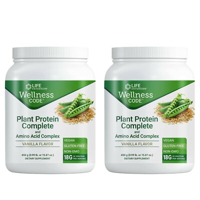 Life Extension Plant Protein Complete and Amino Acid Complex Vanilla Flavor 2 P