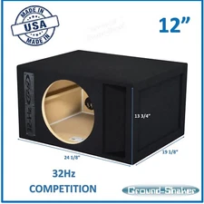 12" Single Ported / Vented Sub Box Subwoofer Enclosure Speaker Box 32Hz Sub Box