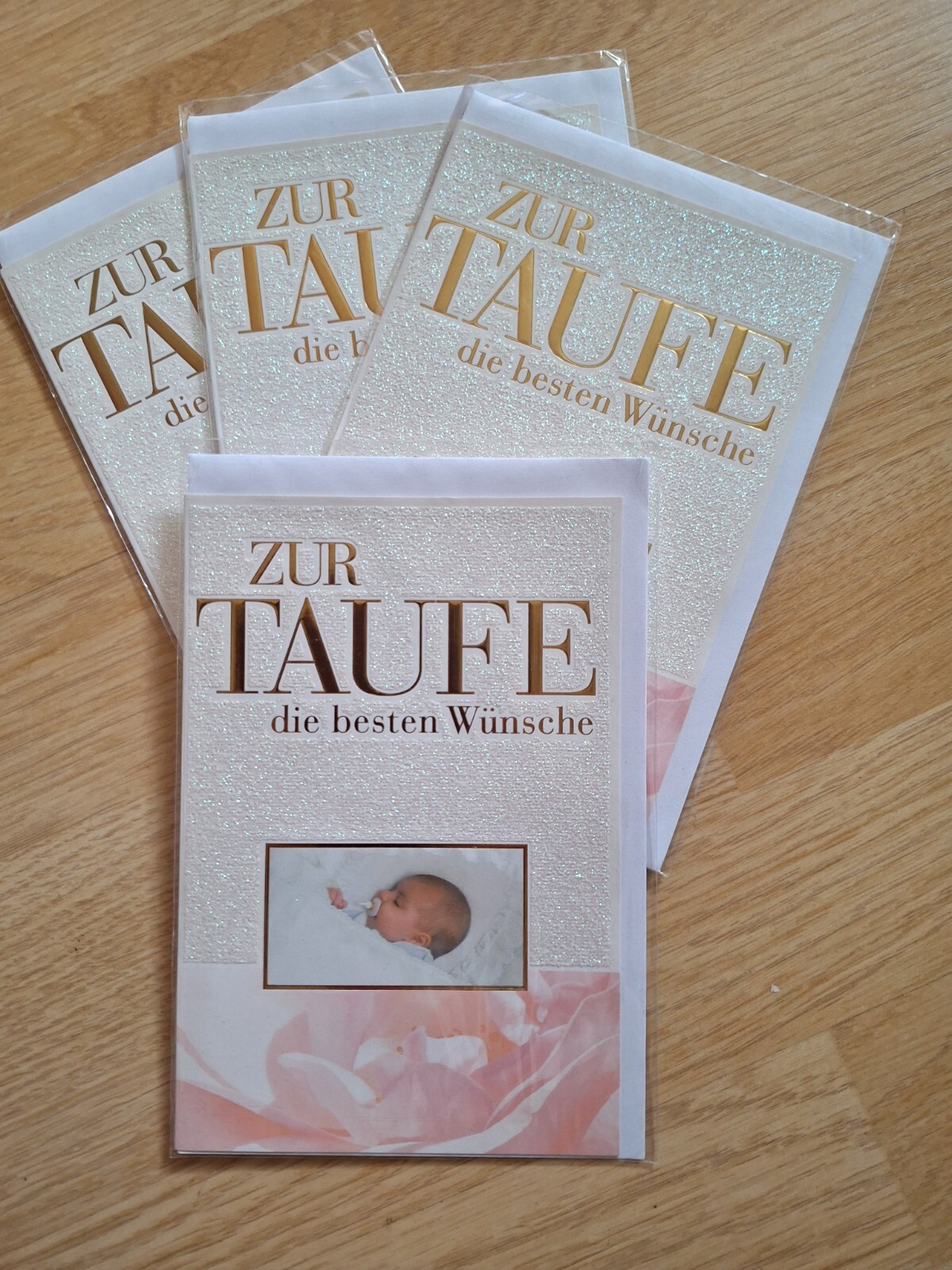 Zur Taufe die besten Wünsche, Glückwunschkarte, für Mädchen OVP