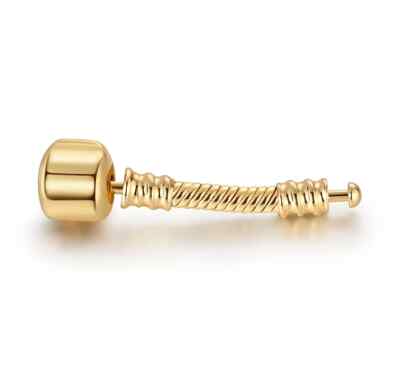 UNIVERSAL YELLOW GOLD EXTENDER BARREL CLASP 925 SILVER FOR CHARM BRACELETS 4CM