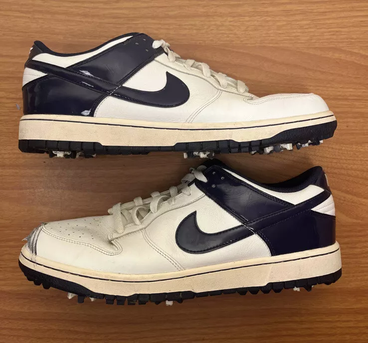 Nike Dunk Low Golf White Navy Blue Size 12 Golf Shoes 484294-107 Nike Dunk Low Golf White Navy Blue Size 12 Golf Shoes 484294-107