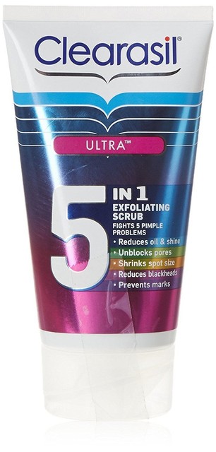 clearasil 5 in 1 exfoliating scrub