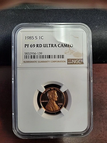 1985-S Proof Lincoln Cent NGC P/F69 Red Ultra Cameo