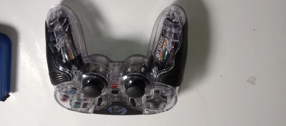 Pelican Chameleon PlayStation 2 Wireless Controller Clear No Dongle not tested - Image 2 of 3