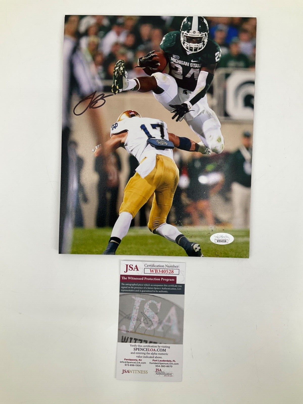 Leveon Bell Autographed Signed Michigan State Spartans MICHIGAN STATE 8X10 PHOTO W/JSA WITNESS COA 