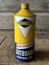 Vintage Sunoco Outboard Motor Oil Can