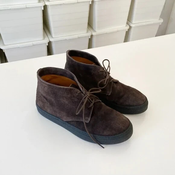 Velasca Milano Brisàcch Suede Leather Ankle Boots in Dark Brown Size  $290