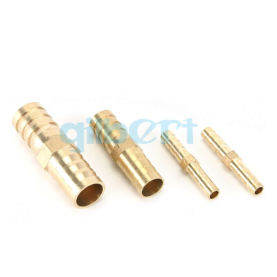 2pcs 2.5/3/4/5/6/8/10/12/14/16/19/25mm Barbed Brass Equal Hex Pipe Fitting