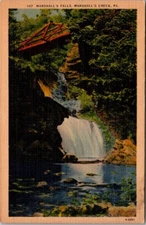 Vintage Postcard MARSHALL'S FALLS, MARSHALL'S CREEK PA JS3