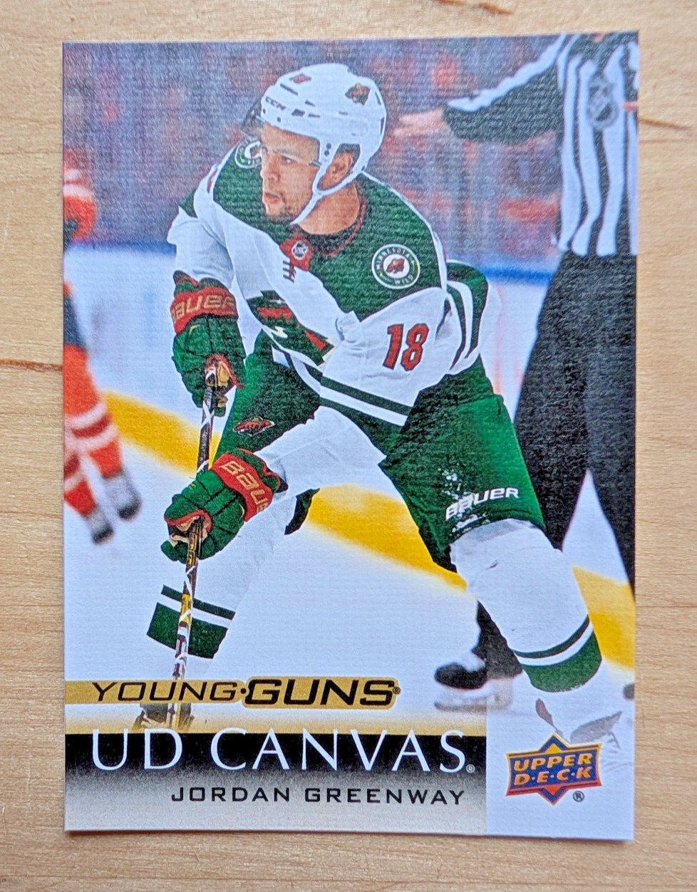 2018-19 Upper Deck Series 2, Jordan Greenway Young Guns UD Canvas, NM, #C226