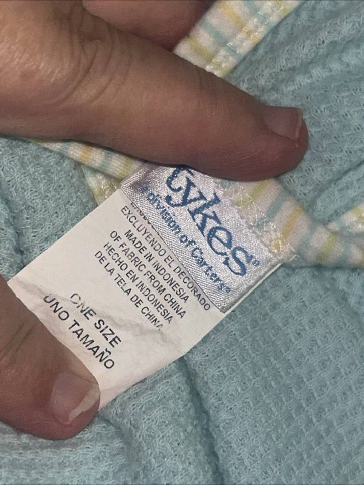 Cobertor térmico Tykes By Carters waffle tecido abelha bebê 29x32” azul - Imagem 4 de 4