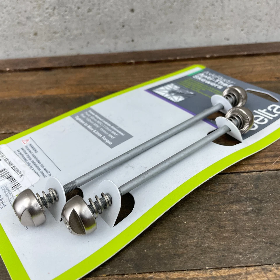 Vintage Delta AxleRodz Wheel Skewer Set Front Rear Anti Theft Silver Axle Rodz - Image 2 of 4