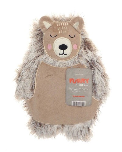Hot Water Bottle with Cover 1L Cute Fur Soft Plush Toy Animal Novelty Heat Bag - Picture 9 of 13