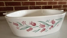 Corning Ware Rosemarie Pink Tulip Flower Casserole Dish #26 No Lid
