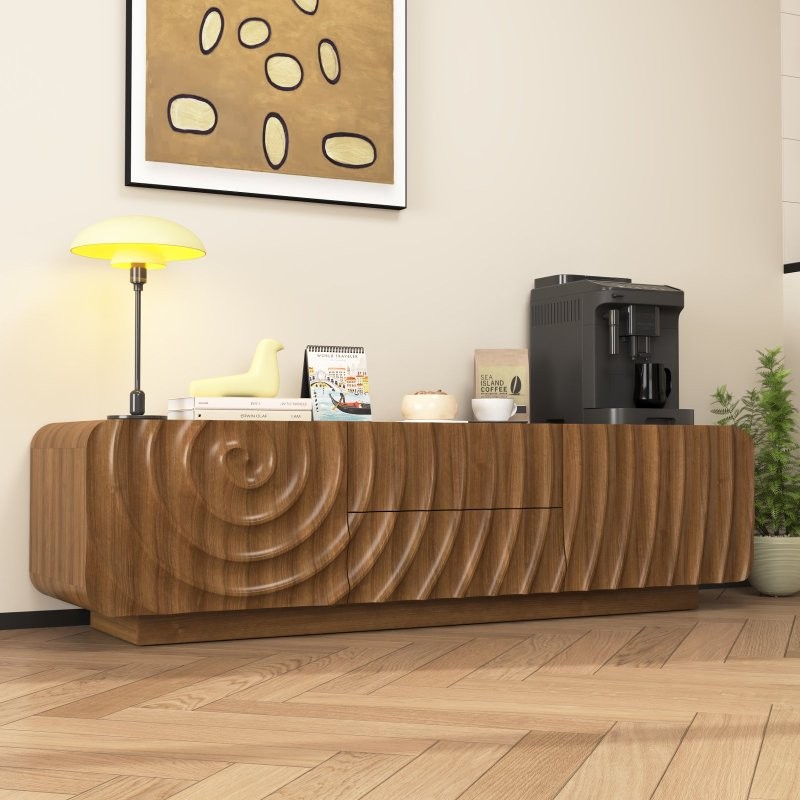 With Storage Cabinet 2-drawer For Living Room