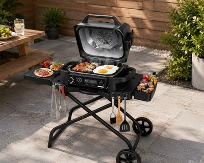 GETIME Grillwagen klappbar für Ninja Woodfire & BBQ