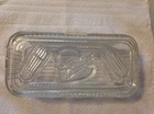 Vintage 1940s Federal Glass Covered Refrigerator Dish Ribbed Body Veggies Fruits