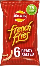 Walkers French Fries Ready Salted Multipack Snacks Crisps 6x18g