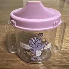 Vintage Evenflo Honeybunch Bunny Two Handle Sippy Cup Purple