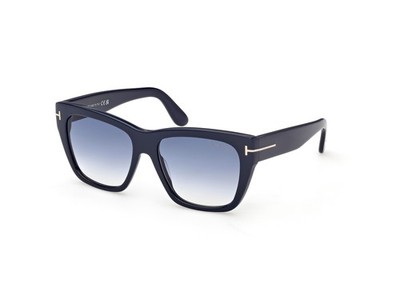 Tom Ford FT1343 90W Acetate Shiny Blue Gradient Blue 55 mm Women's Sunglasses