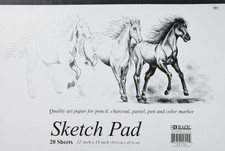 BAZIC 20 Ct. 18" X 12" Premium Sketch Pad,Sculptures Figurines