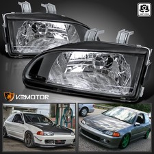 Black Fits 1992-1995 Honda Civic Eg Ej Headlights Lamps Leftright 92 93 94 95