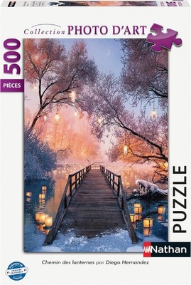 NATHAN, Puzzle 500 Teile Laternenweg von Diego HERNANDEZ, , NAT872824